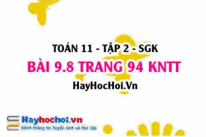 Bài 9.8 trang 94 Toán 11 tập 2 Kết nối tri thức
